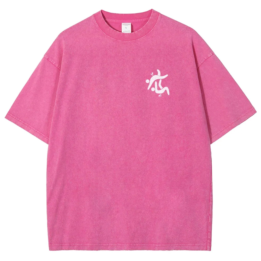 Jiu Jitsu Pattern Washed Vintage Short Sleeves T-Shirt-moweekender