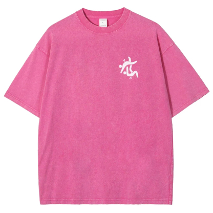 Jiu Jitsu Pattern Washed Vintage Short Sleeves T-Shirt-moweekender