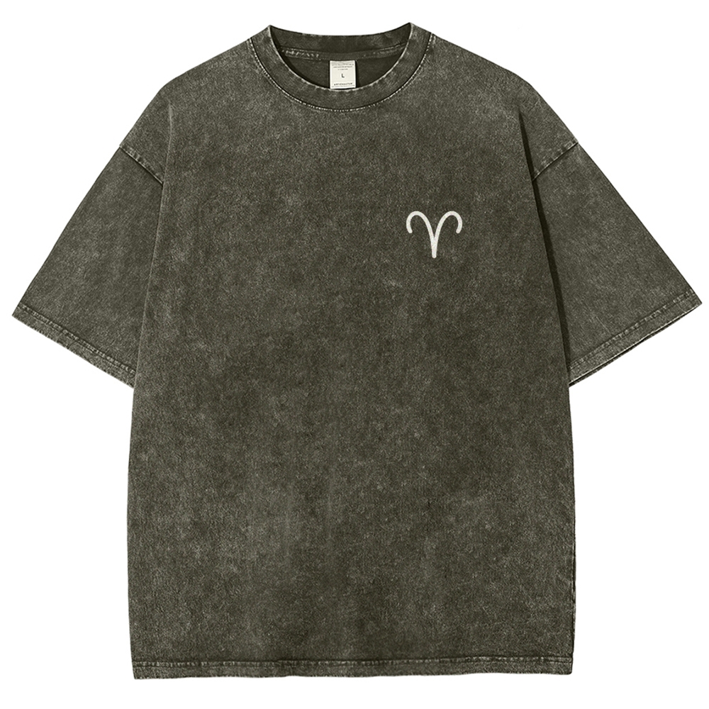 Aries Unisex Fit Washed T-Shirt