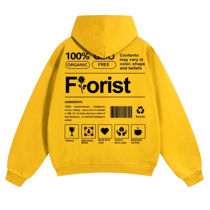 Florist Pattern Unisex Casual Anime Print Hoodie-moweekender