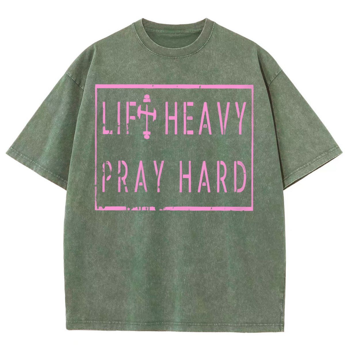 Lift Heavy Play Hard Unisex Fit Washed Oversized T-Shirt-moweekender