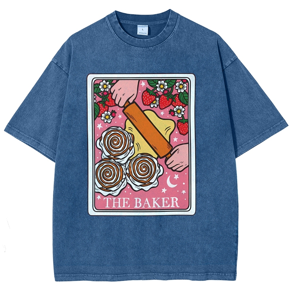 THE BAKER Unisex Fit Washed T-Shirt-moweekender
