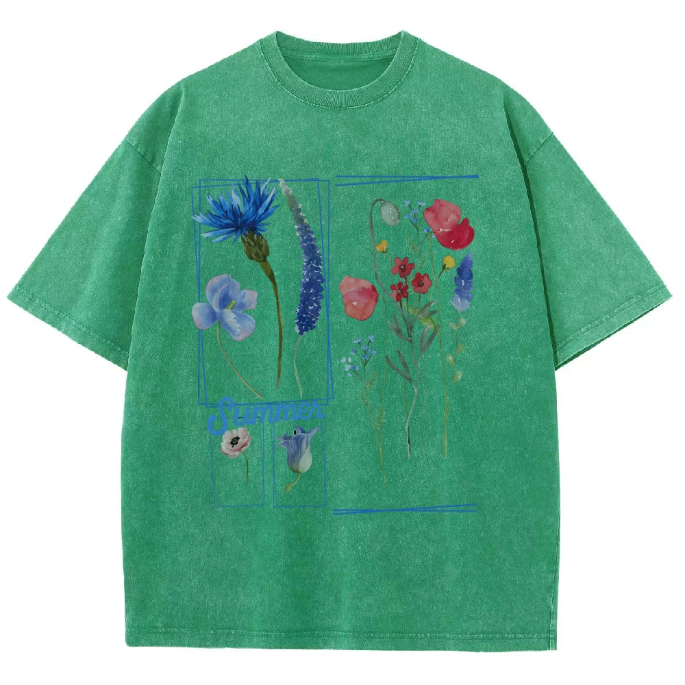 Florist Unisex Fit Washed T-Shirt-moweekender