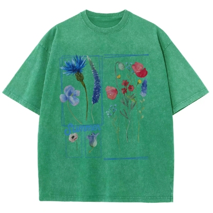 Florist Unisex Fit Washed T-Shirt-moweekender