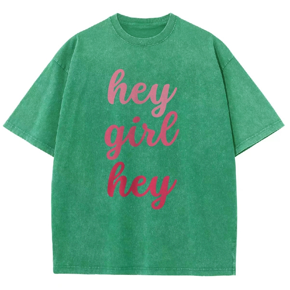 Hey Give Hey Unisex Fit Washed T-Shirt-moweekender