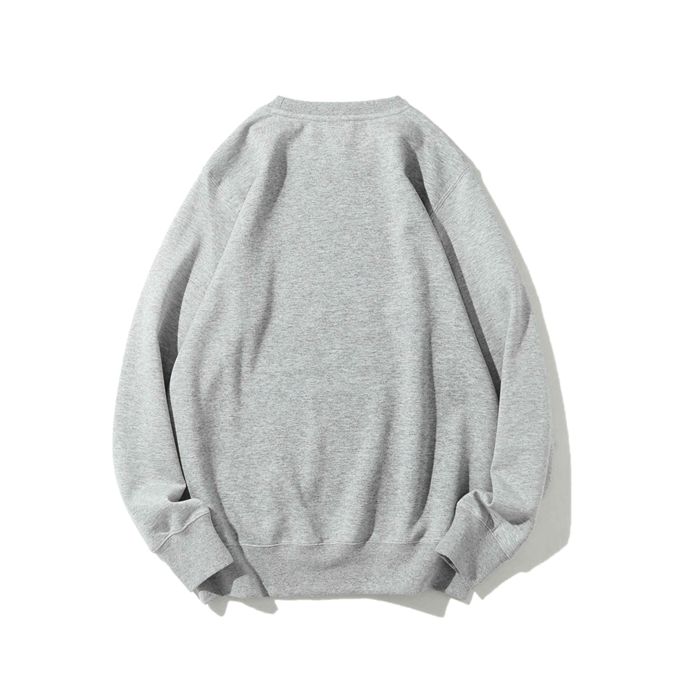 Solid Color Round Neck Sweatshirt