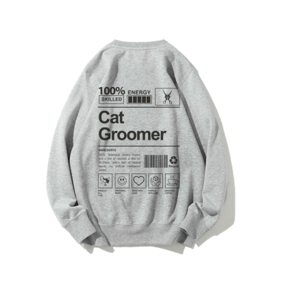 Cat Groomer Casual Crewneck Sweatshirt-moweekender