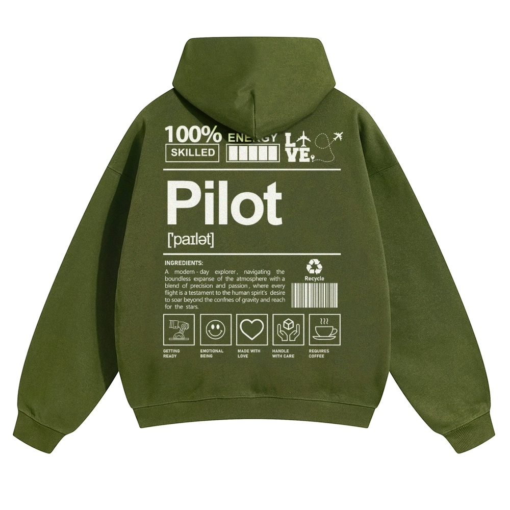 Pilot Solid Color Hoodie-moweekender