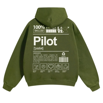 Pilot Solid Color Hoodie-moweekender