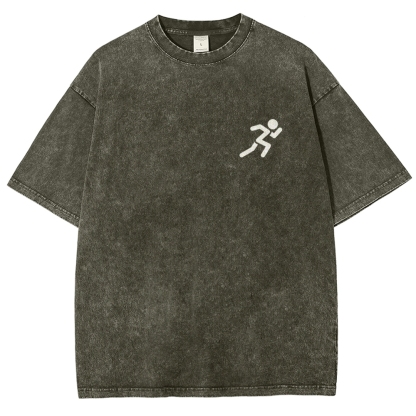 Marathon Runner Unisex Fit Washed T-Shirt