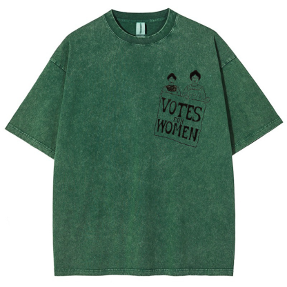 Vote Women Vintage Snowflake Washed T-Shirt-moweekender
