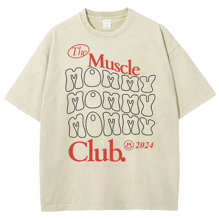 The Muscle Mommy Club Unisex Fit Washed Oversized T-Shirt-moweekender
