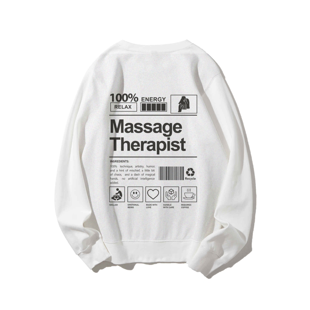 Massage Therapist Casual Crewneck Sweatshirt-moweekender