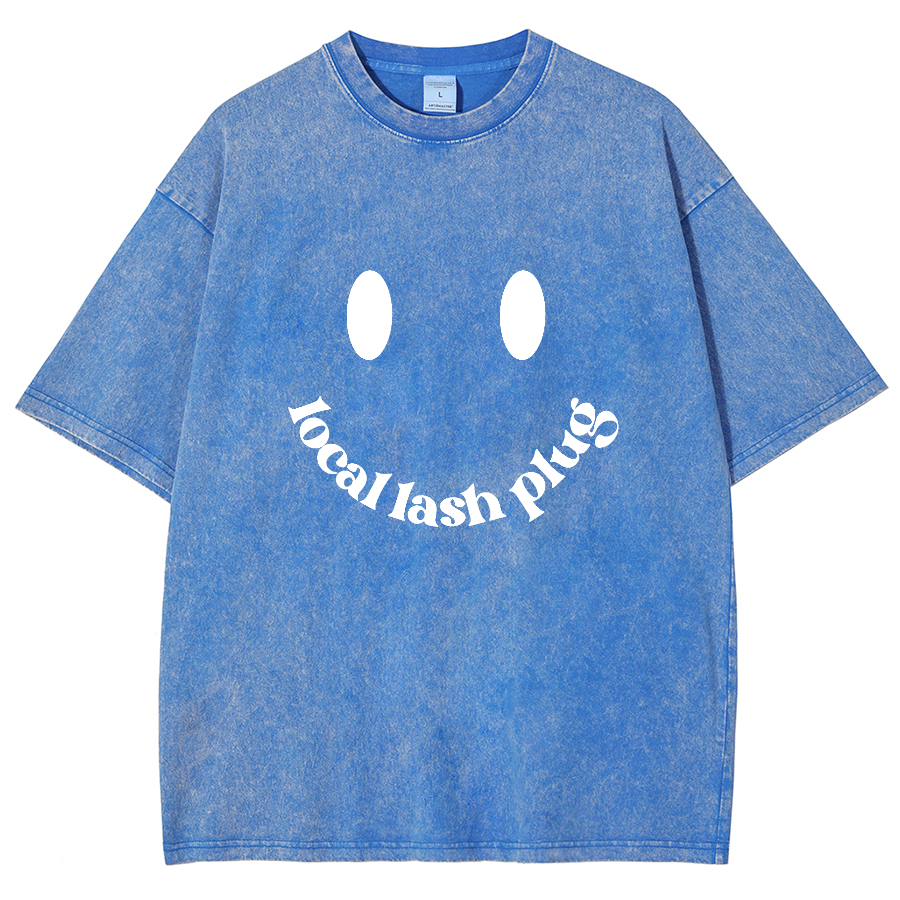 Local Lash Plug Unisex Fit Washed Oversized T-Shirt-moweekender