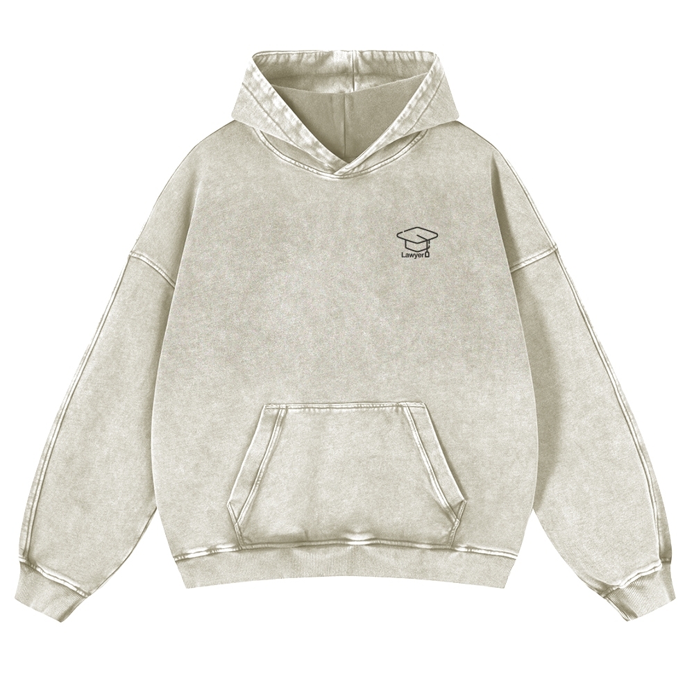 Lawyer Casual Washed Hoodie