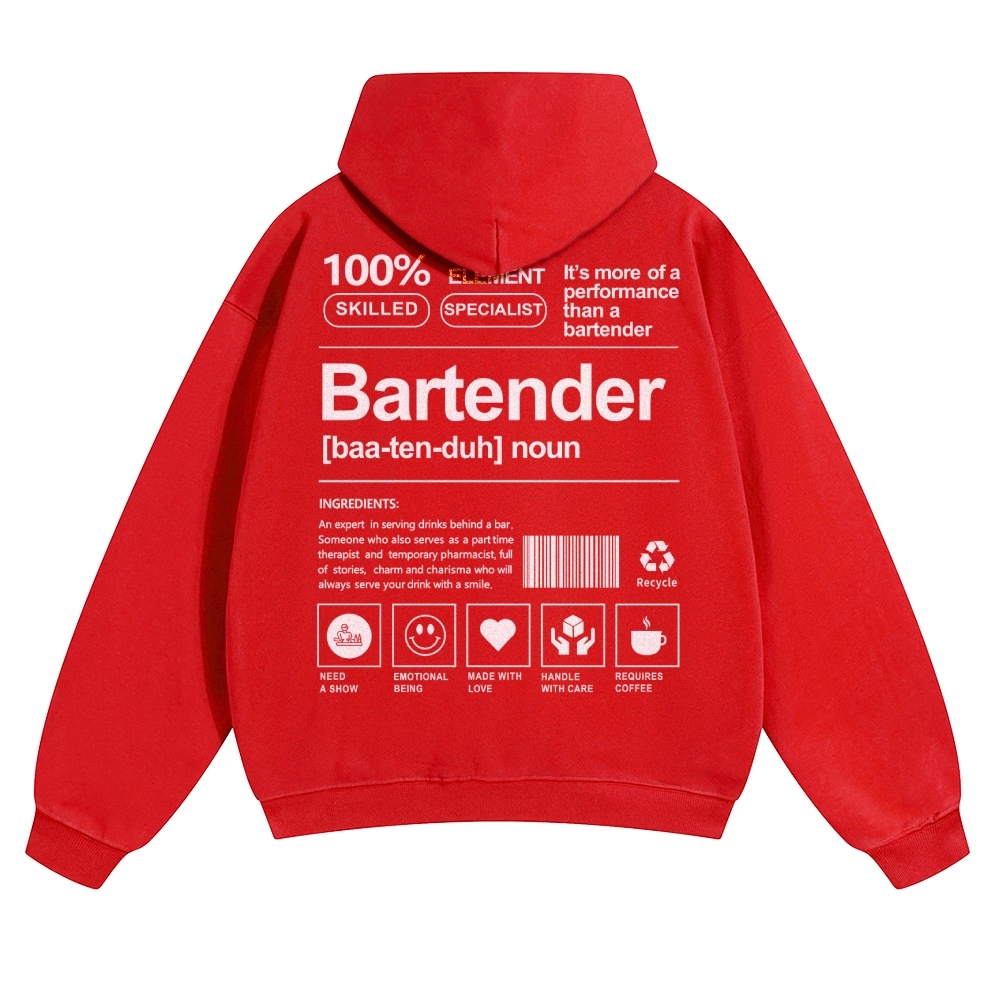 Bartender Unisex Casual Anime Print Hoodie-moweekender