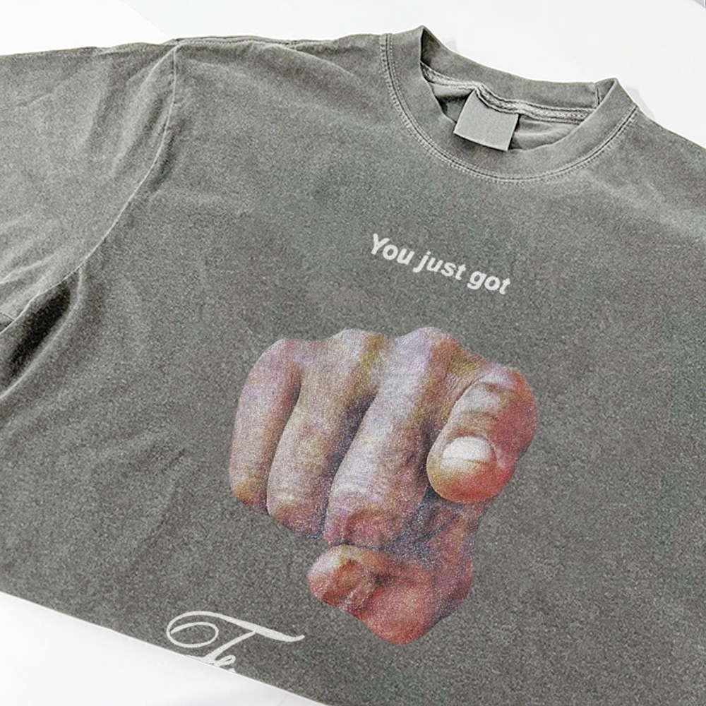You Just Got Fingerd Vintage Snowflake Washed T-Shirt-moweekender