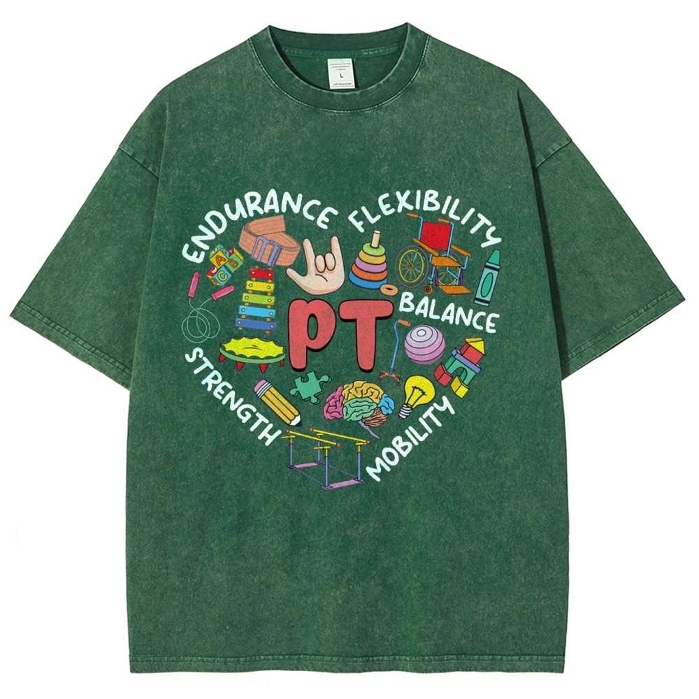Physical Therapist Unisex Fit Washed T-Shirt-moweekender