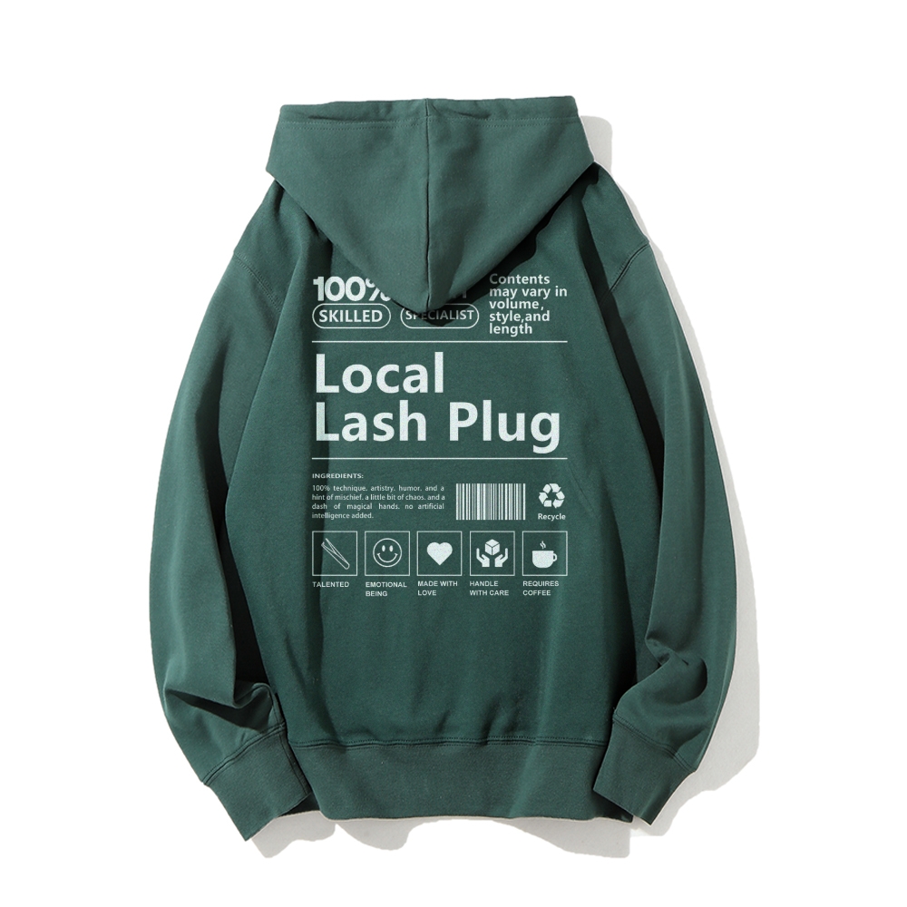 Local Last Plug Long Sleeved Hoodie-moweekender