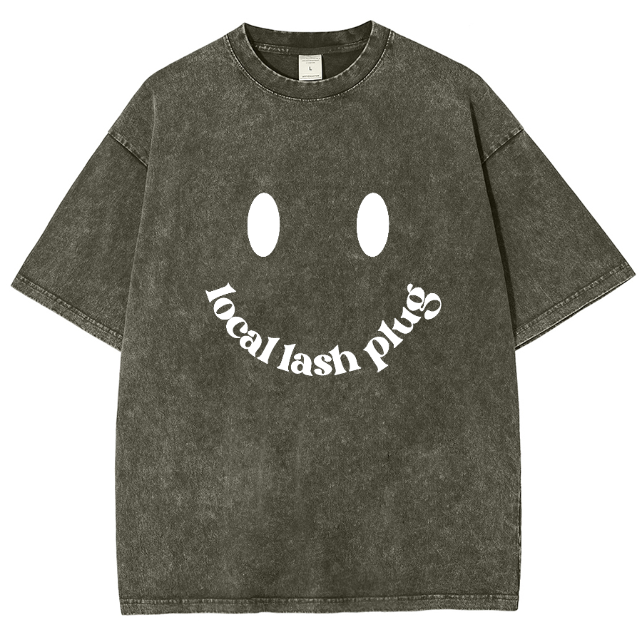 Local Lash Plug Unisex Fit Washed Oversized T-Shirt-moweekender