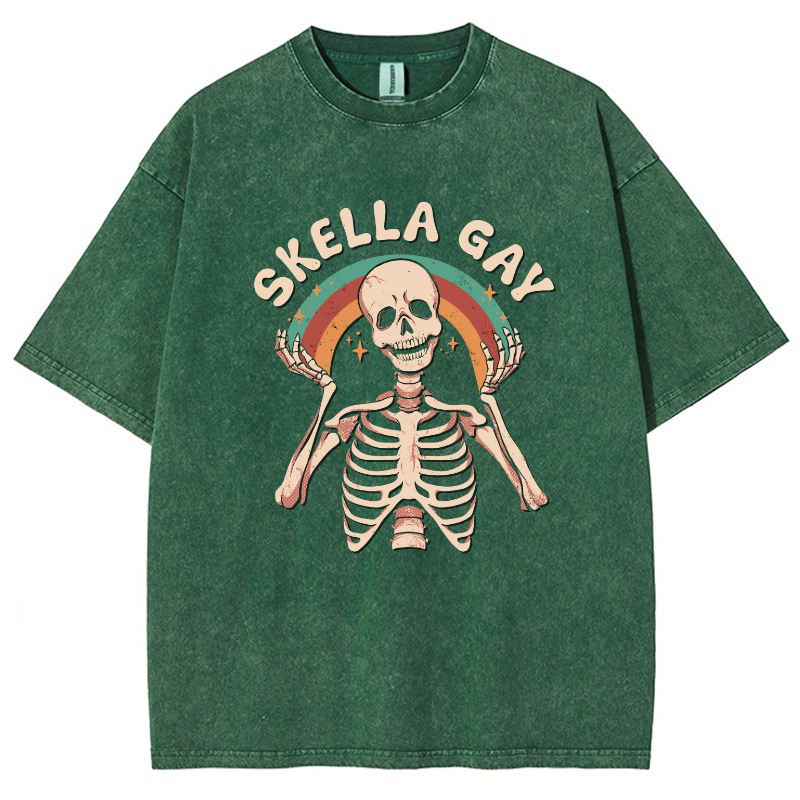 Skella Gay Vintage Snowflake Washed T-Shirt-moweekender