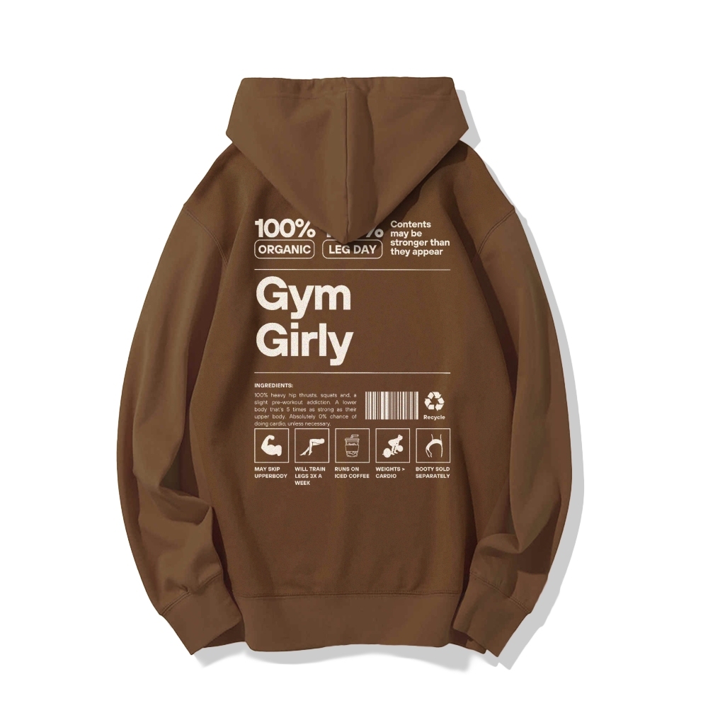 Gym Girl Long Sleeved Hoodie-moweekender