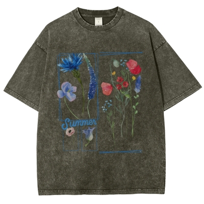 Florist Unisex Fit Washed T-Shirt-moweekender