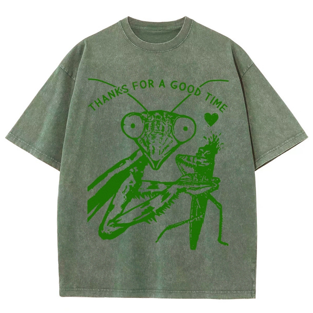 Thanks For A Good Time Vintage Snowflake Washed T-Shirt-moweekender