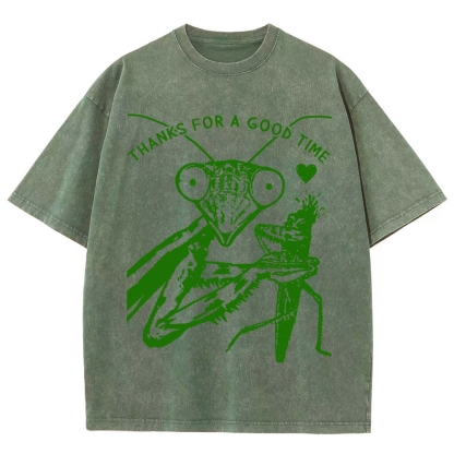 Thanks For A Good Time Vintage Snowflake Washed T-Shirt-moweekender