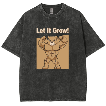 Let It Grow! Unisex Fit Washed T-Shirt-moweekender