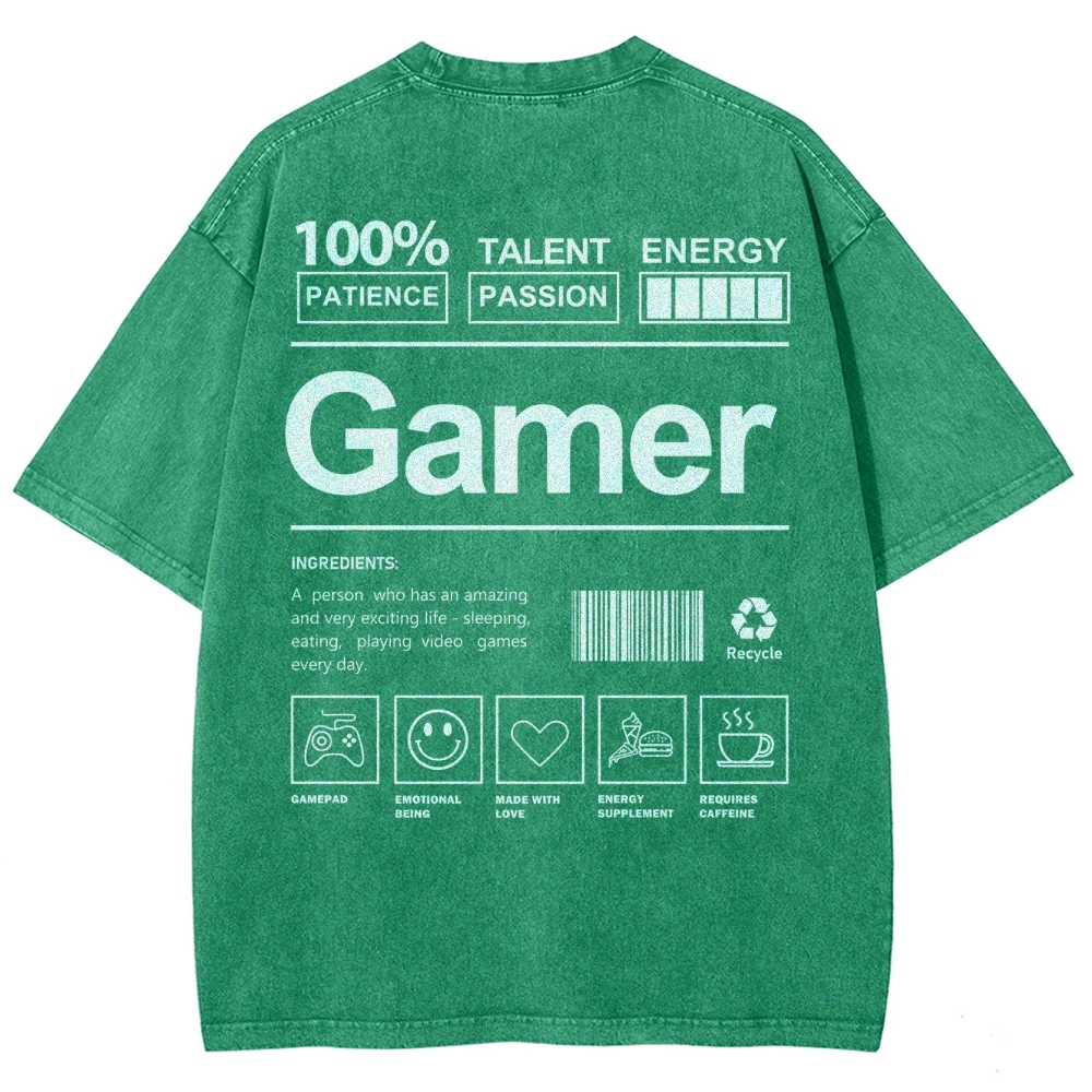 Gamer Unisex Fit Washed T-Shirt-moweekender
