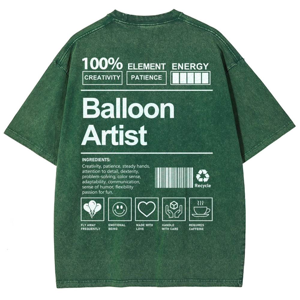 Balloon Artist Unisex Fit Washed T-Shirt-moweekender