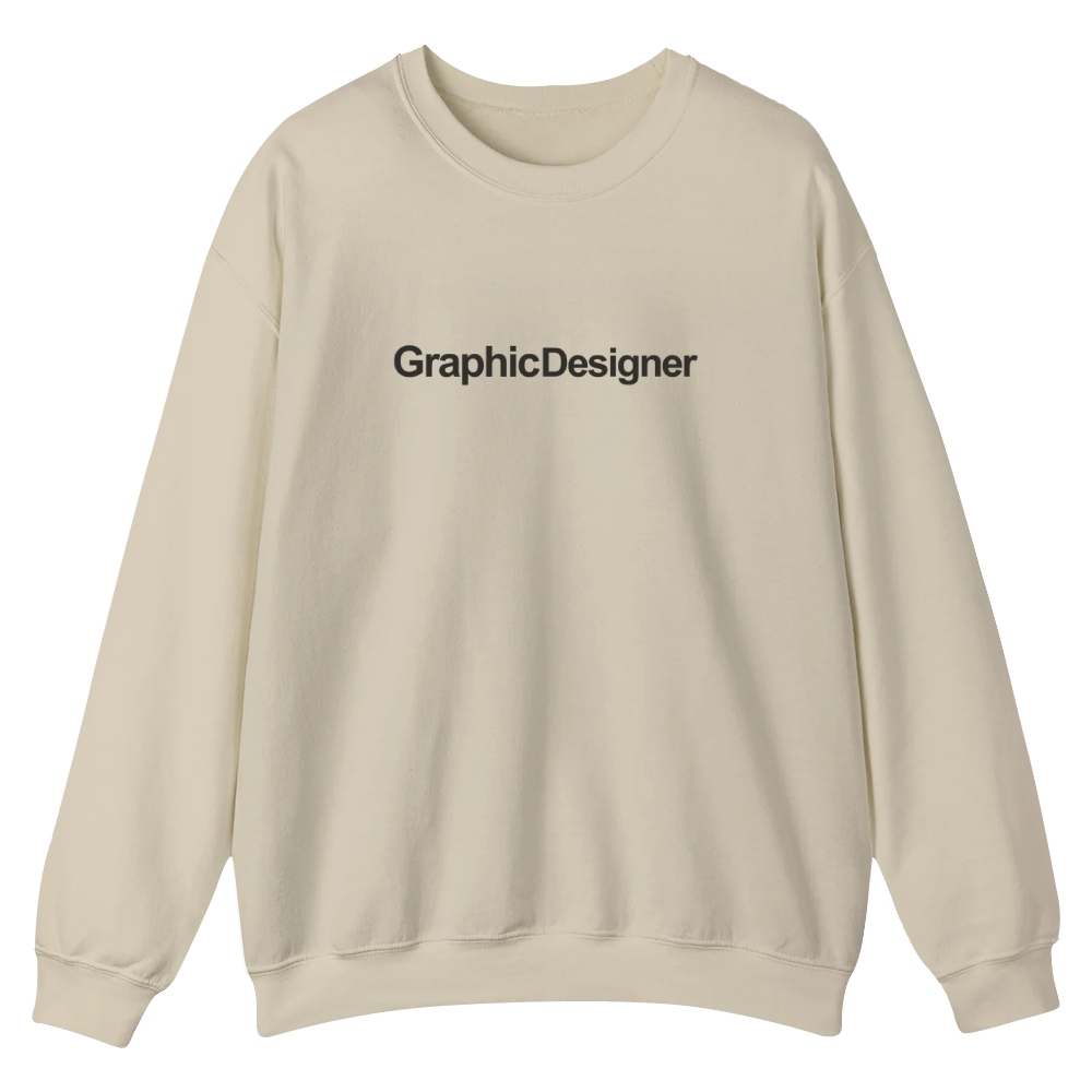 Graphic Designer Printed Crew Neck Sweatshirt-moweekender