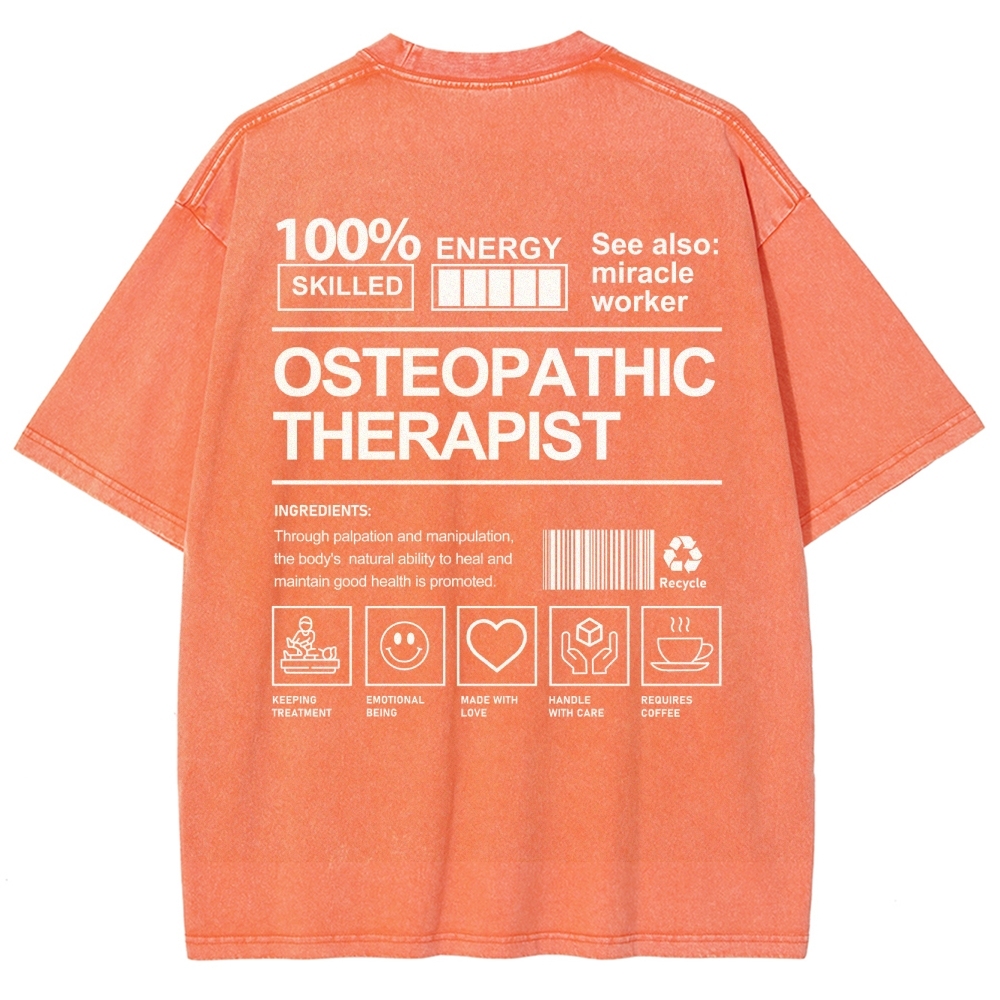 Osteopathic Therapist Unisex Fit Washed T-Shirt