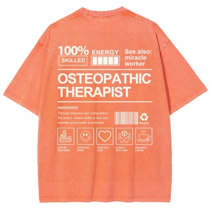 Osteopathic Therapist Unisex Fit Washed T-Shirt