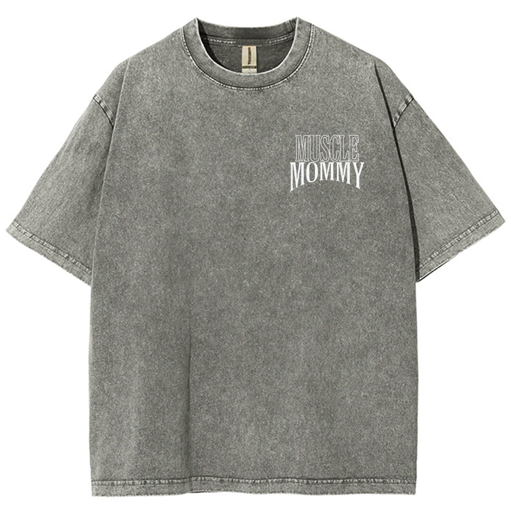 Muscle Mommy Vintage Snowflake Washed T-Shirt-moweekender