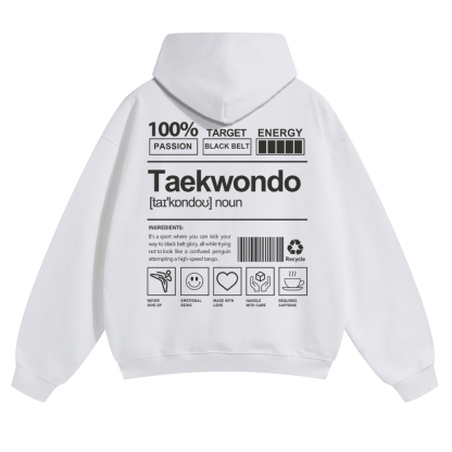 Taekwondo Unisex Casual Anime Print Hoodie-moweekender
