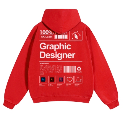 Graphic Designer Unisex Casual Anime Print Hoodie-moweekender