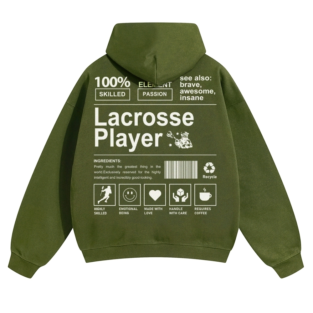 Lacrosse Player Unisex Casual Anime Print Hoodie-moweekender