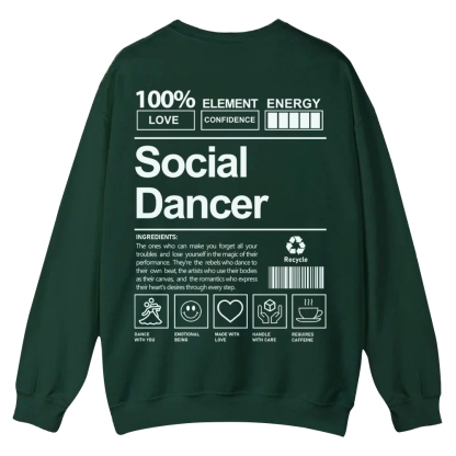 Social Dancer Casual Crewneck Sweatshirt-moweekender