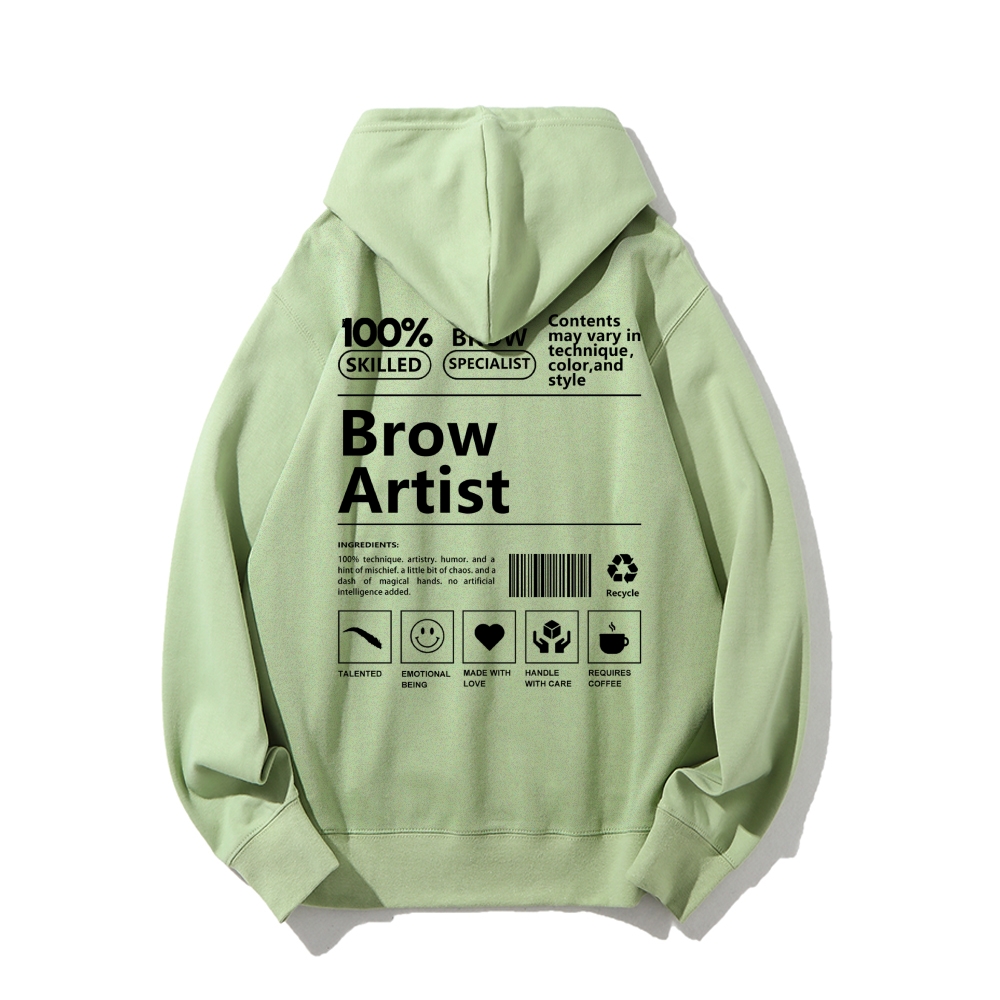 Brow Artist Casual Hoodie-moweekender