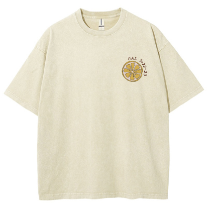 Fruit Of The Spirit Vintage Snowflake Washed T-Shirt-moweekender