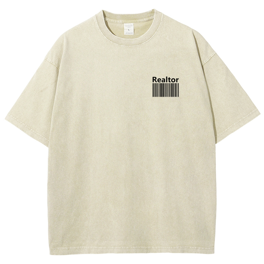 Realtor Vintage Snowflake Washed T-Shirt-moweekender