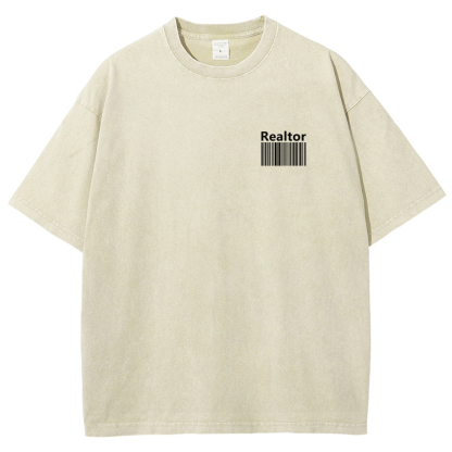 Realtor Vintage Snowflake Washed T-Shirt-moweekender