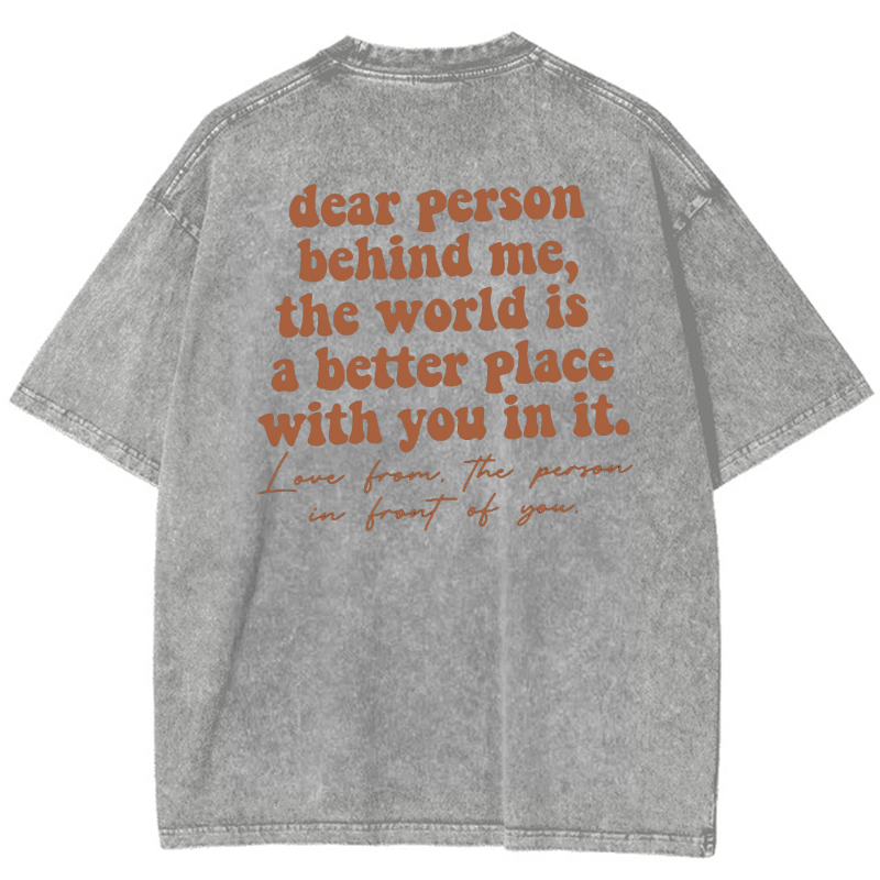 Dear person behind me Vintage Snowflake Washed T-Shirt-moweekender