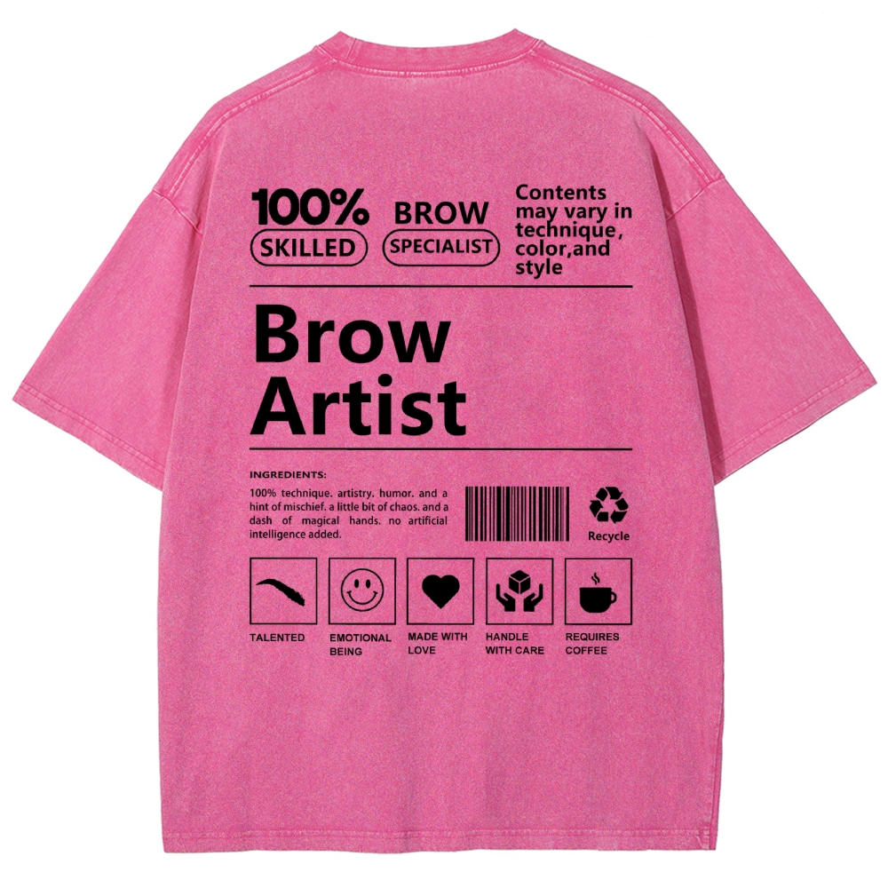 Brow Artist Vintage Snowflake Washed T-Shirt