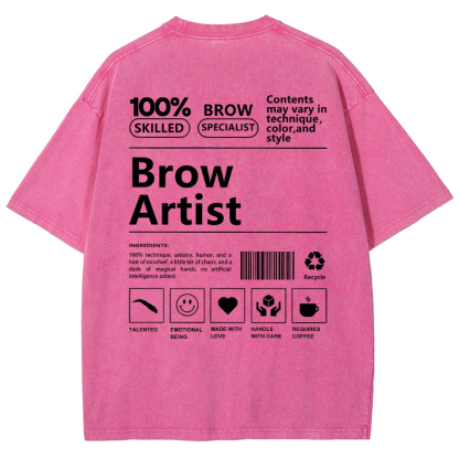 Brow Artist Vintage Snowflake Washed T-Shirt