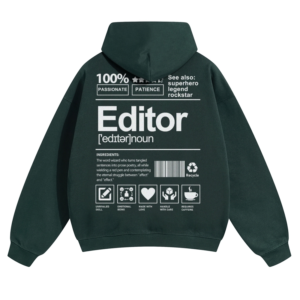 Editor Unisex Casual Anime Print Hoodie-moweekender