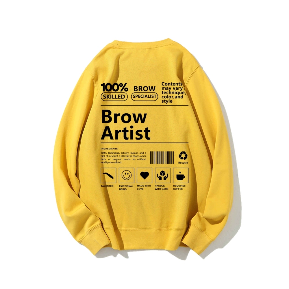 Brow Artist Casual Crewneck Sweatshirt-moweekender