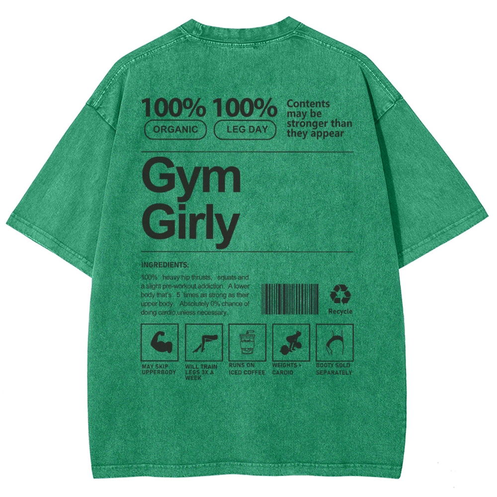 Gym Girly Washed Oversized T-Shirt